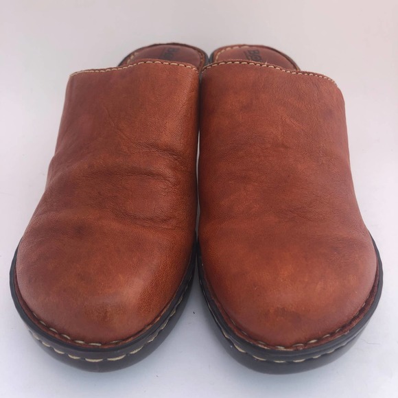 Born Mule Clog Brown Leather Slip On Women's Sz 10 - Picture 2 of 10